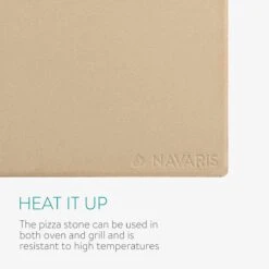 Navaris Pizzasteen XL Voor Oven En Barbecue - Rechthoekige Pizzaplaat 38 X 30 Cm - Inclusief Pizzaschep Met Extra Lang Handvat En Receptenboek -Barbecuebenodigdheden 1200x1200 654
