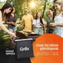 GrillX Barbecue Hoes - 170 X 61 X 117cm - BBQ Hoes Waterdicht - Beschermhoes Inclusief Trekkoord - BBQ Accesoires -Barbecuebenodigdheden 1200x1200 734