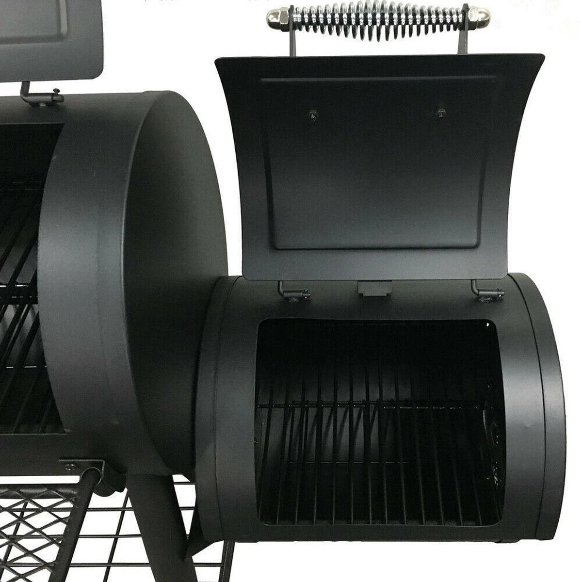 Fire Beam Houtskool Barbecue - Grilloppervlak (LxB) 35 X 66 Cm - Smoker - Zwart 4 Fire Beam Houtskool Barbecue - Grilloppervlak (LxB) 35 X 66 Cm - Smoker - Zwart - Afbeelding 4