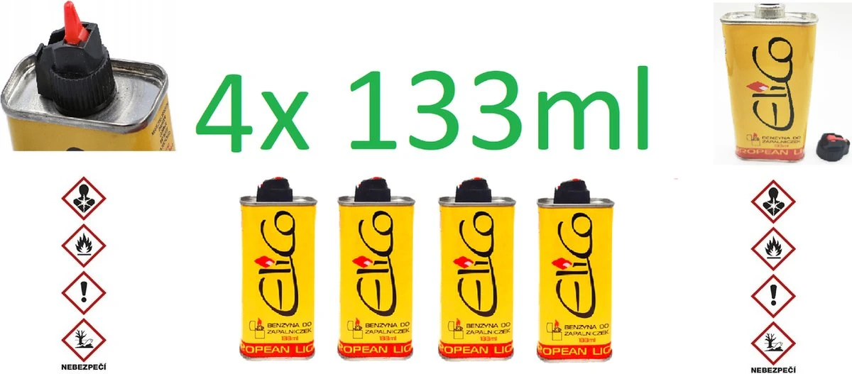 Unilight 4x Universeel Zippo Aansteker Vloeistof - Benzine Aansteker - Aanstekervloeistof - Benzine Vloeistof - 4x 133ml Navulbaar 1 Unilight 4x Universeel Zippo Aansteker Vloeistof - Benzine Aansteker - Aanstekervloeistof - Benzine Vloeistof - 4x 133ml Navulbaar