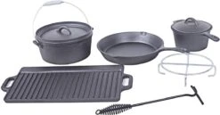 EL Fuego Dutch Oven Set Gietijzer 7-delig 15 EL Fuego Dutch Oven Set Gietijzer 7-delig -Barbecuebenodigdheden 1200x628 1