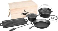 EL Fuego Dutch Oven Set Gietijzer 7-delig 17 EL Fuego Dutch Oven Set Gietijzer 7-delig -Barbecuebenodigdheden 1200x637