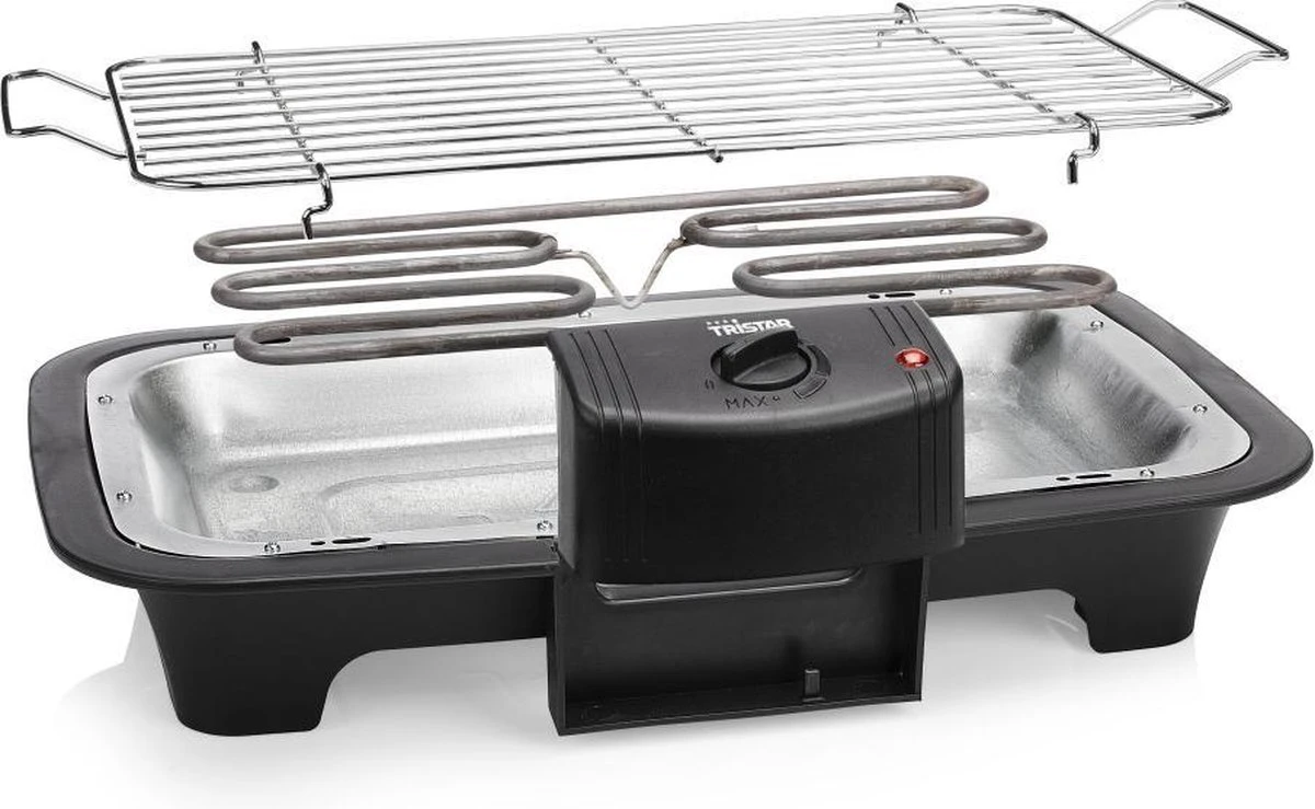 Tristar BQ-2813 Electrische Tafelbarbecue - Grilloppervlak (LxB) 38x22 Cm - 2000W - Zwart 7 Tristar BQ-2813 Electrische Tafelbarbecue - Grilloppervlak (LxB) 38x22 Cm - 2000W - Zwart - Afbeelding 7