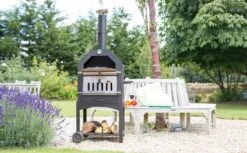 Merkloos MaxxGarden Pizza Oven - Smoker Barbecue Houtskool 45 X 65 X 158cm -Barbecuebenodigdheden 1200x745