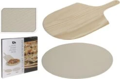 Merkloos Excellent Houseware Pizza-baksteen - Met Pizza-schep -Barbecuebenodigdheden 1200x792 1