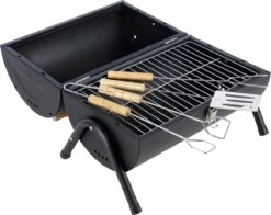 MaxxGarden BBQ - Houtskool Barbecue - Smoker Barbecue - Grilloppervlak (LxB) 38 X 52 Cm - Met Dubbel Grill Vlak - Zwart -Barbecuebenodigdheden 1200x954