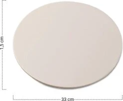 MaxxHome Pizzasteen - BBQ Steen - Pizzasteen Voor De Lekkerste Bereiding Van Een Pizza Op Jouw Barbecue Of In De Oven - Pizza Steen Rond - Medium (33 Cm) -Barbecuebenodigdheden 1200x986