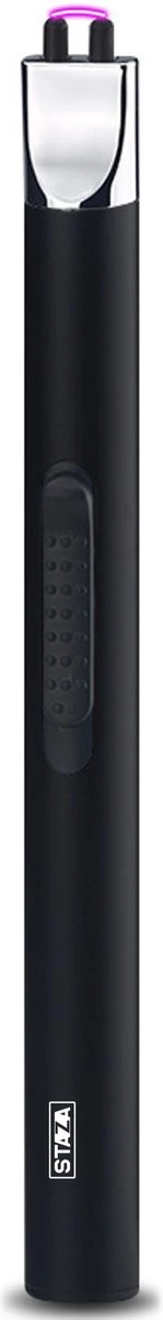 Staza - Oplaadbare Lange Elektrische Aansteker - Duurzame Plasma Aansteker - Inclusief Cadeauverpakking - BBQ - Kaarsen - Zwart