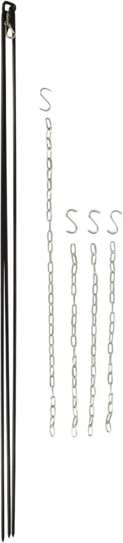 Esschert Design - Driepoot Met Ketting - Haardvuur Accessoires - Staal - Zwart -Barbecuebenodigdheden 272x1200