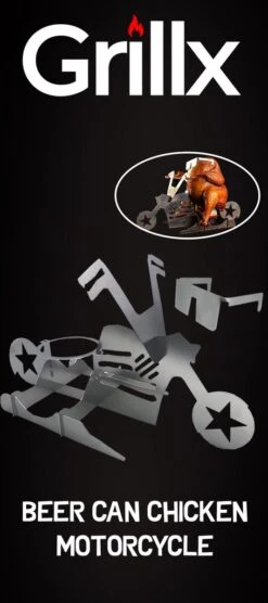 GrillX Beer Can Chicken Houder - Kiphouder Motorcycle - BBQ Accesoires - Bierkip - Barbeque Gereedschap - Chicken Sitter 11 GrillX Beer Can Chicken Houder - Kiphouder Motorcycle - BBQ Accesoires - Bierkip - Barbeque Gereedschap - Chicken Sitter -Barbecuebenodigdheden 533x1200