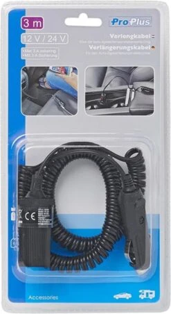 Proplus Verlengkabel Sigarettenaansteker 3m 12/24 Volt 3 Ampère -Barbecuebenodigdheden 656x1200