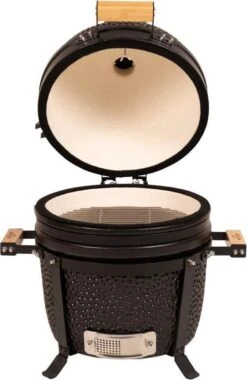 Patton Kamado 15" - Tafel Model - Keramische Barbecue - Premium Black - Medium - Compleet - Mat Zwart -Barbecuebenodigdheden 780x1200