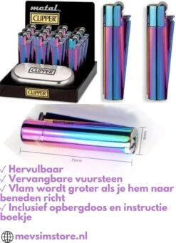 Metalen Clipper Aansteker - Vuursteenaansteker Icy -Barbecuebenodigdheden 870x1200 1