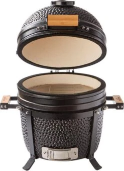 Patton Kamado 15" - Tafel Model - Keramische Barbecue - Premium Black - Medium - Compleet - Mat Zwart -Barbecuebenodigdheden 873x1200