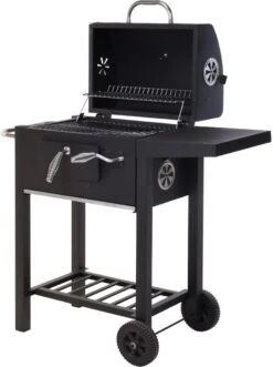 Vaggan Luxe Houtskool Barbecue - Grilloppervlak (LxB) 44 X 32 Cm - Staal - Matzwart -Barbecuebenodigdheden 896x1200